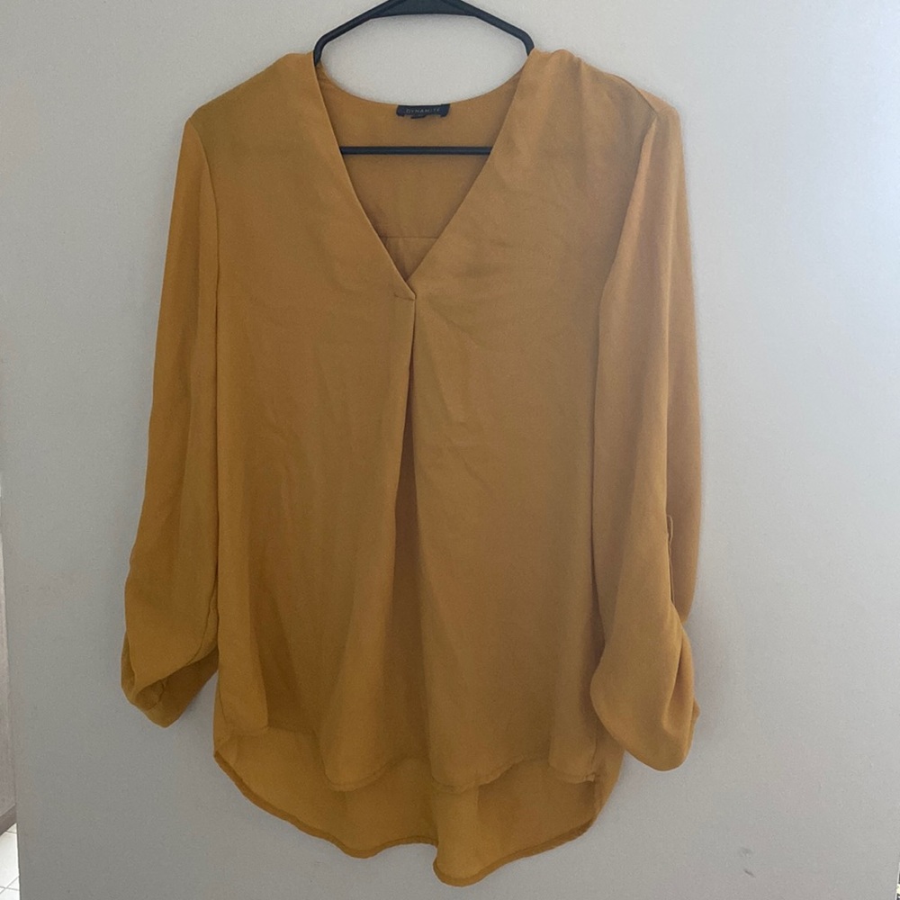 Mustard yellow blouse